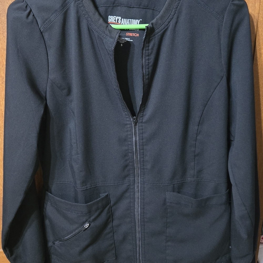 Grey's Anatomy Women's Black Scrub Jacket